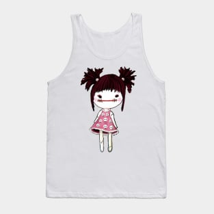 Creepy Rag Doll- Pink Tank Top